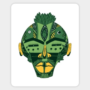 Forrest Green African Mask 4 Sticker